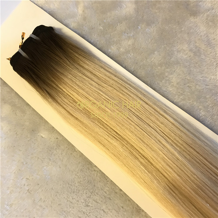 The best human remy hair extensions ombre color # 4/60 X71